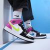 Jordan 1 Mid Белый Черный Кибер Розовый GS CZ9835-100