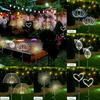 Solar Powered Fireworks String Lights 90/150 LED Waterproof Outdoor Lawn Garden Lanterns, 8 Modes Decorative Lights for Holiday