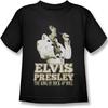 Elvis Presley - Juvy Golden T-Shirt In Black