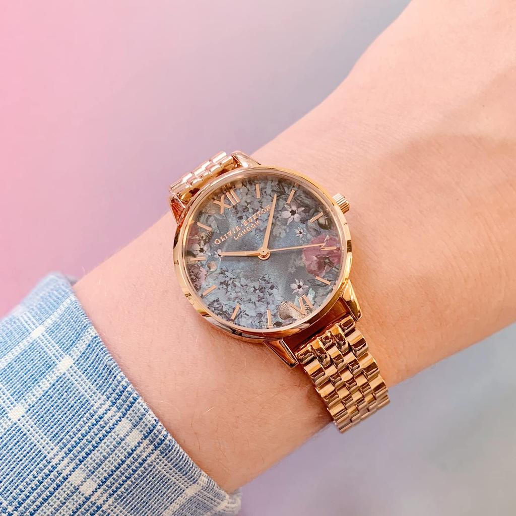 Часы Olivia Burton Under the Sea Shell Floral Rose Gold Bracelet