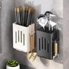 Traceless Tableware Organizer Draining Kitchen Utensil Storage Box Durable Chopstick Holder