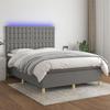 VidaXL Slat Bed Base with Mattress and LEDs, Upholstered Bed, Double Bed, Adult Bed for Interior Bedroom, 3135758