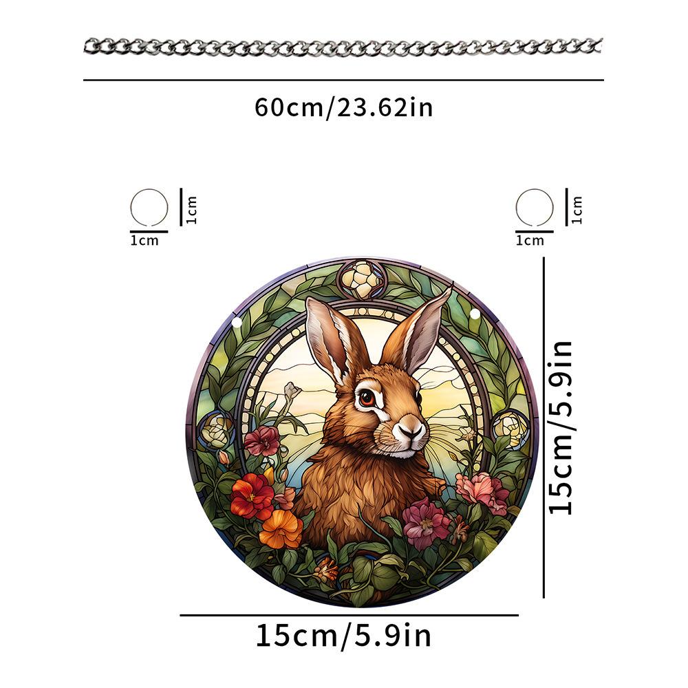 Витражная панель-ловец солнца с колибри, настенный/дверной подвесной декор, птицы, круглый, расписанный акрилом, подвеска для окна, украшение для дома/комнаты