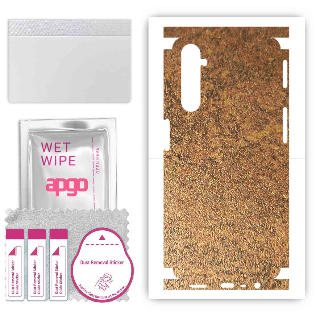 apgo Защитная наклейка для задней и боковых сторон, совместимая с Realme 6, пленка для полного обертывания, фольга, винил - узор Rusty Copper