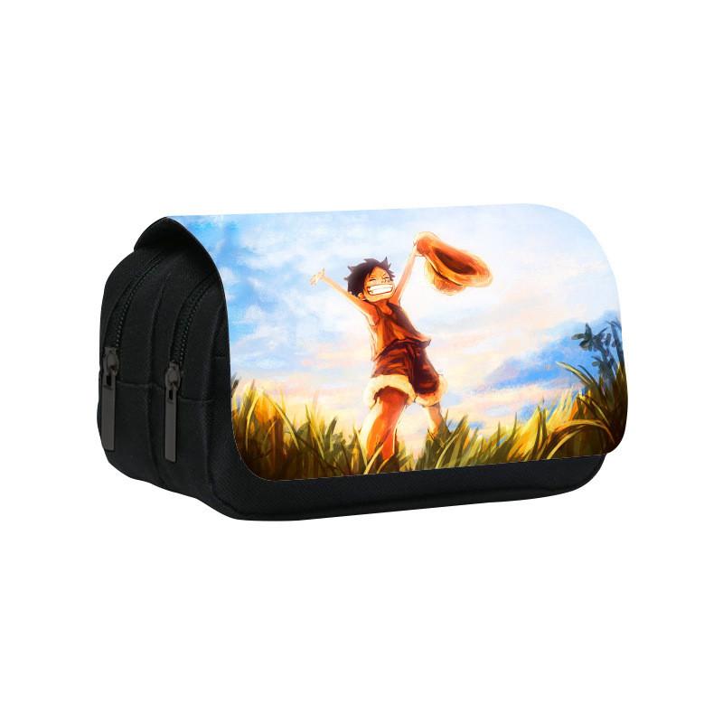 One Piece Large Capacity Double Layer Stationery Bag With Durable Nylon Material