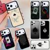 Чехол для телефона с пиковым тузом в покере для iPhone 17 Air 14 15 13 12 Max Чехол для Apple 14 15 16 16e 11 Pro Max Plus Coque