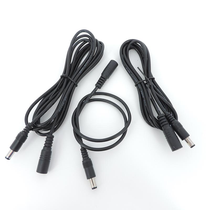 20awg 1m/2/3/5m DC Male to Female Кабель питания Разъем для подключения удлинителя 5.5x2.1mm Для камеры видеонаблюдения