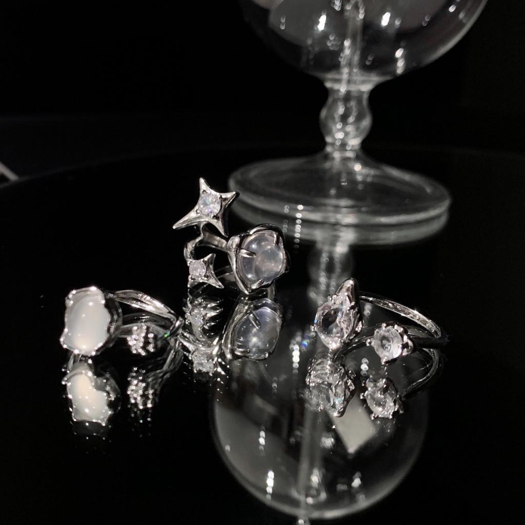 Chic Metallic Ring Featuring Star Accents And Open Adjustable Style For Women