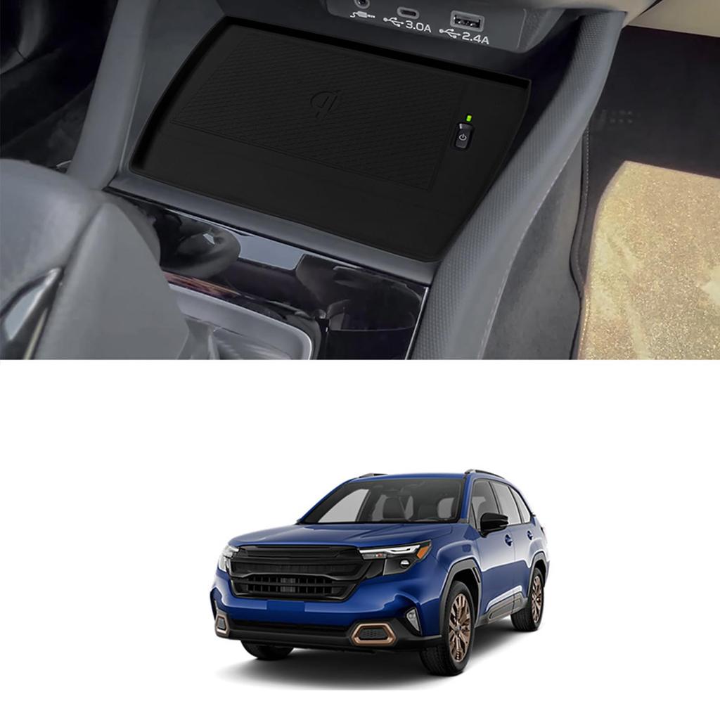 Temiry Новый Subaru Forester SL Центральная консоль Беспроводная зарядная площадка Просто положите для зарядки Силиконовая подкладка Резина Без дребезжания Внутренние детали на заказ