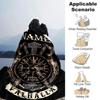 Customiz Name Personality Viking Sign Blanket Soft &Warm Sofa Office Bed Travel Lunch Break Blanket, Gift Suitable All Seasons