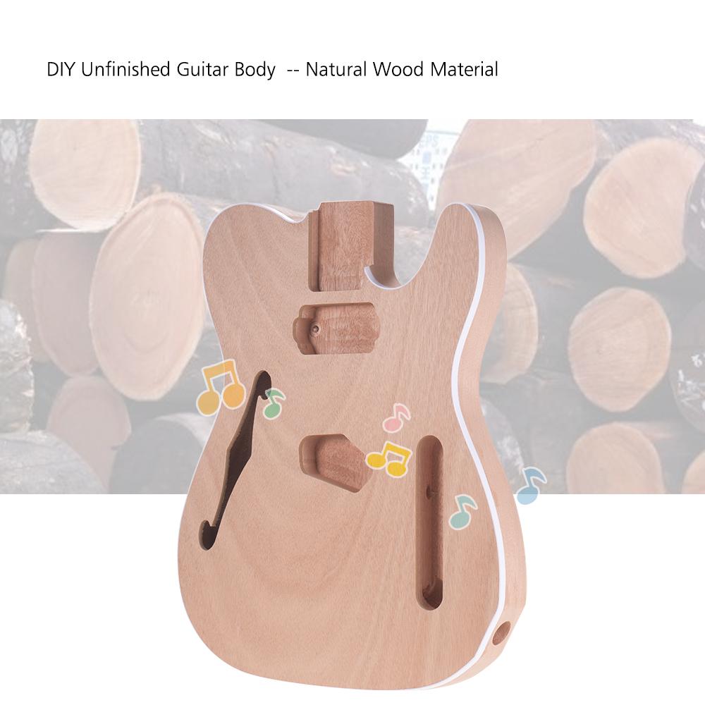DIY Unfinished Mahogany Wooden Body Replace Part for TL F Electric Guitar