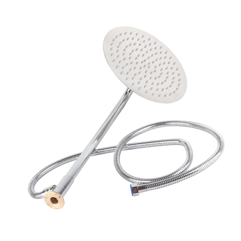 G1/2 Thread Stainless Steel Round Shower Household Bathroom Wall Mounted Shower Head 25cmRound