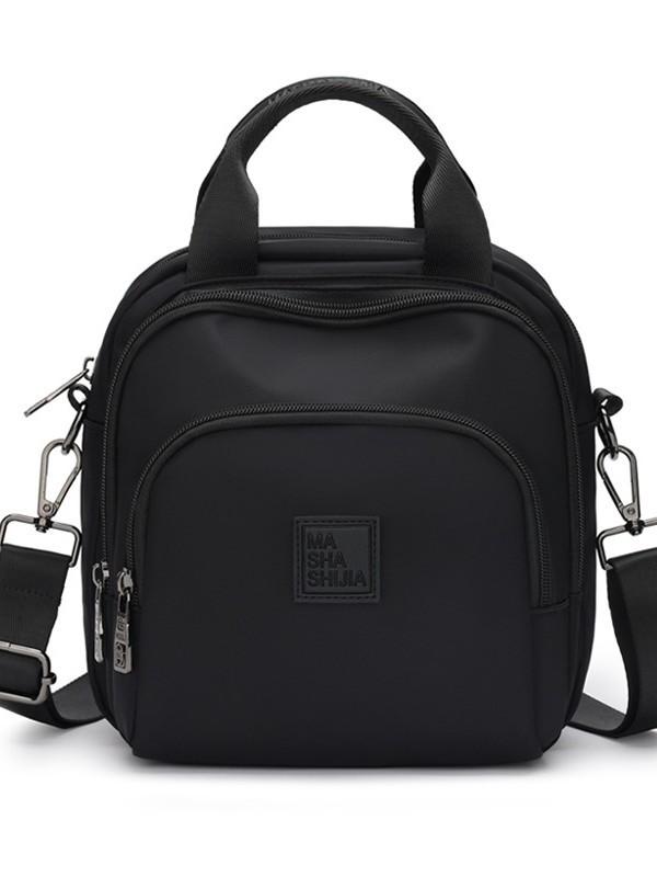 Nylon Casual Crossbody Bag For Men And Women With Design For School Use