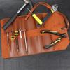 Multi Functional Tool Roll Bag, Leather, Portable, Repair Carpenter, Electrician Bag, Screws, Wrench, Storage, Hardware Tool Kit