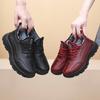 Women's Cotton Shoes Winter New Warm Snow Boots Middle-aged Elderly Casual Comfort Plush Warm Lace Up Walking Cotton Shoes