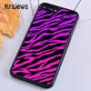 Krajews Zebra Print Blue Snap-On Soft Phone Case Cover для iPhone 14 5 6s 7 8 plus X XR XS 11 12 13 pro max Samsung S21 S22ultra