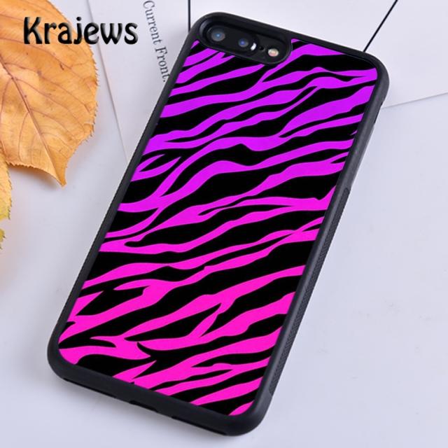 Krajews Zebra Print Blue Snap-On Soft Phone Case Cover для iPhone 14 5 6s 7 8 plus X XR XS 11 12 13 pro max Samsung S21 S22ultra