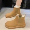 Women Snow Boots 2025 New Plush Warm Winter Classic Suede Ankle Boots Comfortable Thick Sole Womens Slip-on Casual Walking Boots