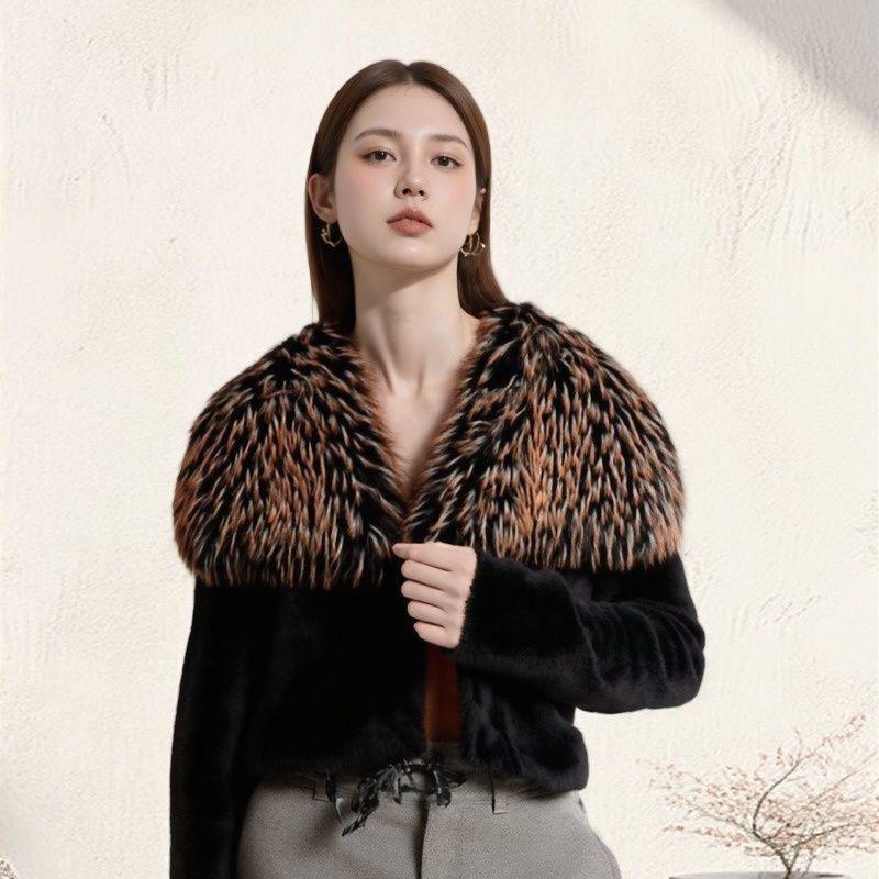 Осень и зима новая шуба модное осенне-зимнее пальто короткое имитация серебристой лисы лацкан женское