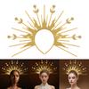 Elegant Radiance Crown Headband Moon Star Baroque Tiaras Hairband Women Cosplay Costume Accessories Church Hairband