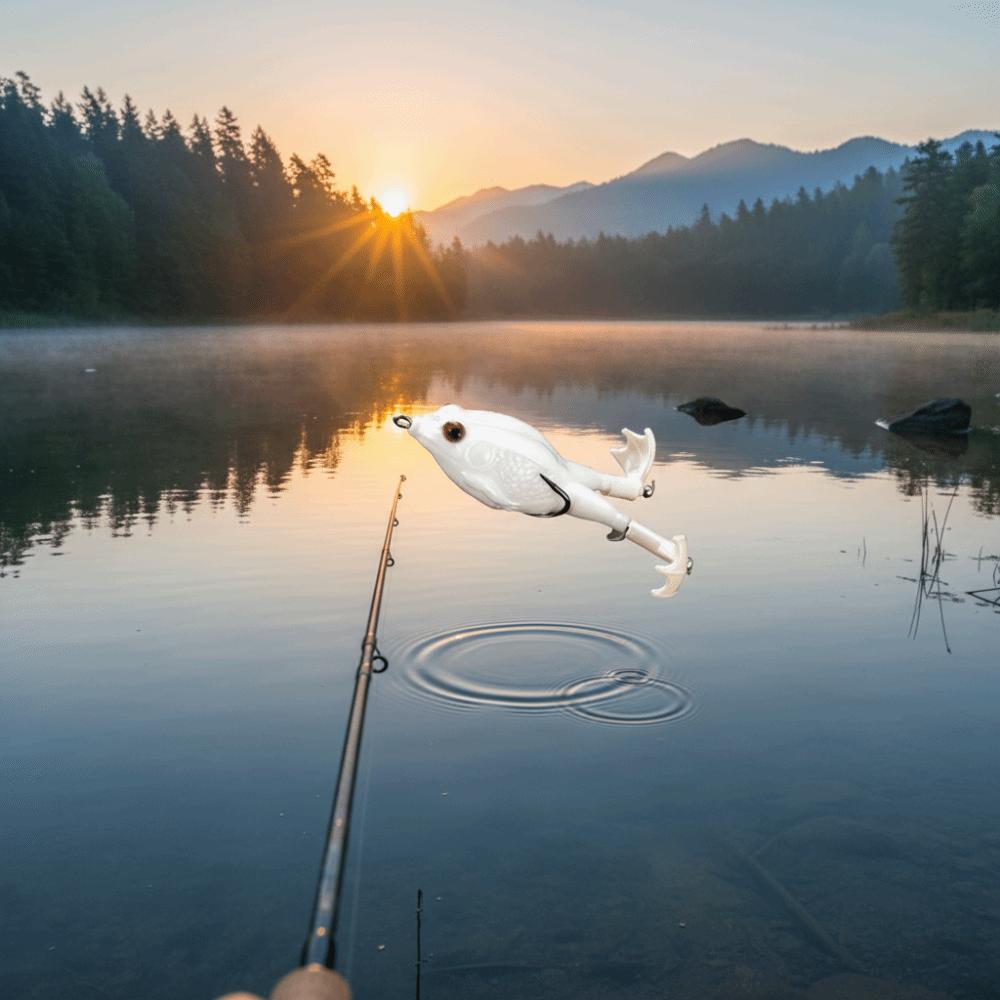 Double Propellers Frog Lure Rotating Tail Soft Frog Lure Artificial Bait Freshwater Fishing