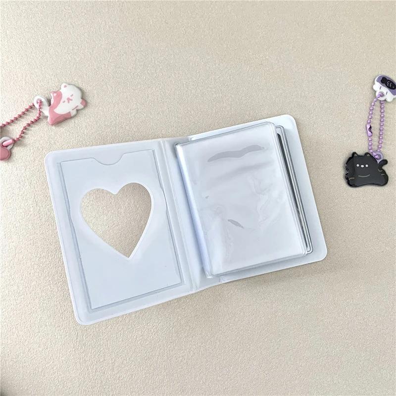 36 карточек Kpop Card Binder Name Card Book Photocard Holder Cute Bear Photo Albom 3-дюймовый Love Heart Hollow Picture Storage Case