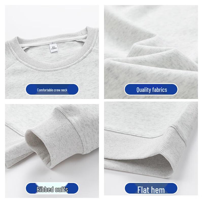 MiiOW Men's Casual Round Neck Long Sleeve Sweatshirt