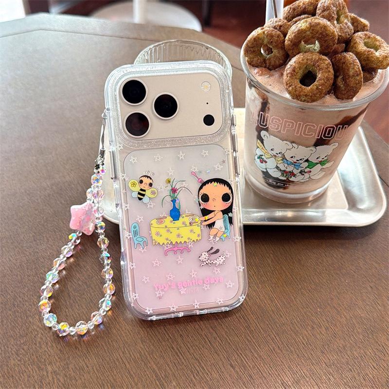 Чехол для телефона Hobby Cartoon Glitter Jade для iPhone 17, 16 Pro Max, 15, 14