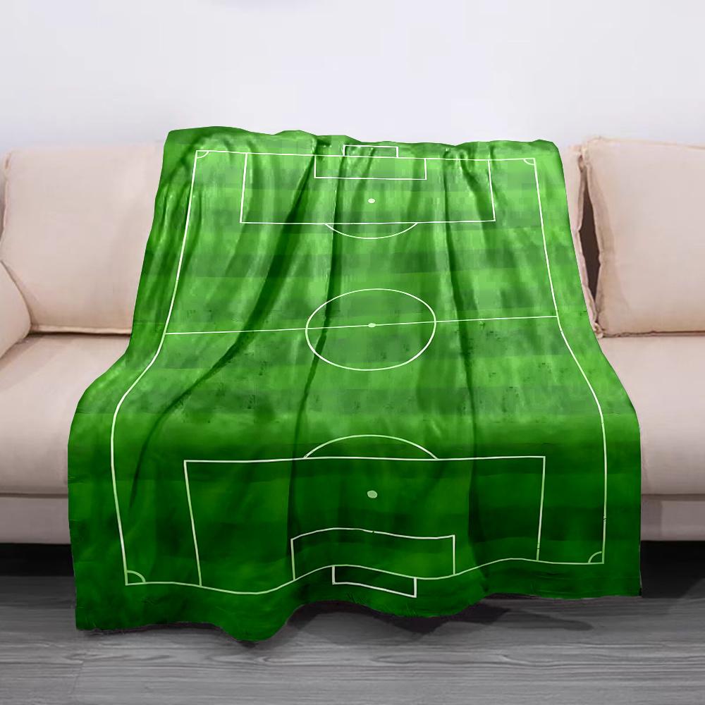 Фланелевый плед на футбольную тематику | Идеально для футбольных фанатов - Идеально для дивана, кровати, путешествий