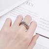 2Pcs Valentine s Day Anxiety Rings for Women Beaded Ring Adjustable Band Rings Rotator Ring Luck   Jewelry Gift