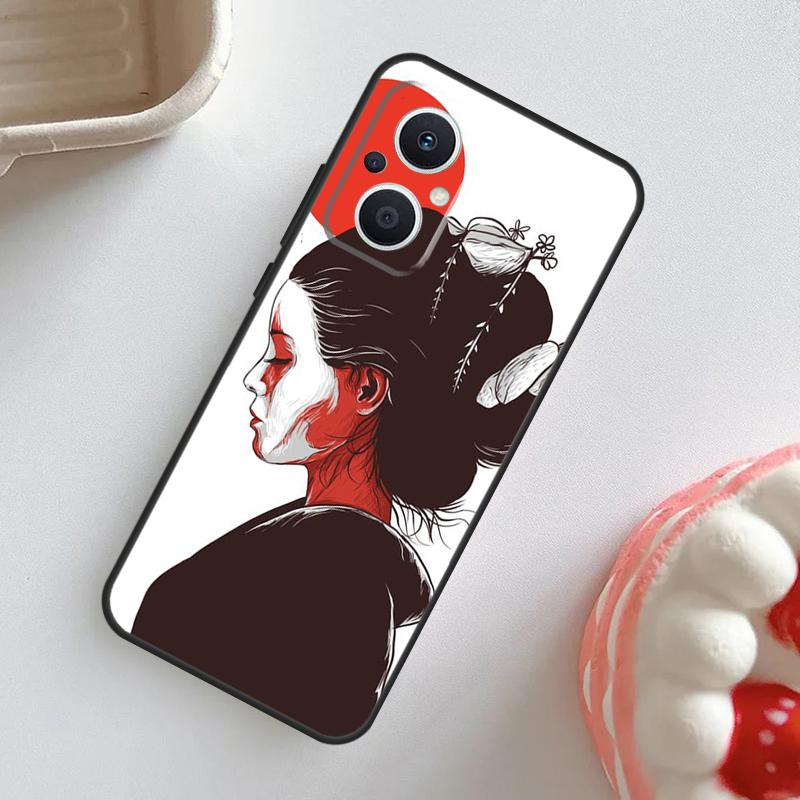 Японский стиль Арт Чехол Япония для OPPO Reno 10 Pro 11F 4Z 5Z 8T 4 5 6 7 8 Lite OPPO Find X2 X3 Neo X5 X6 Pro Чехол