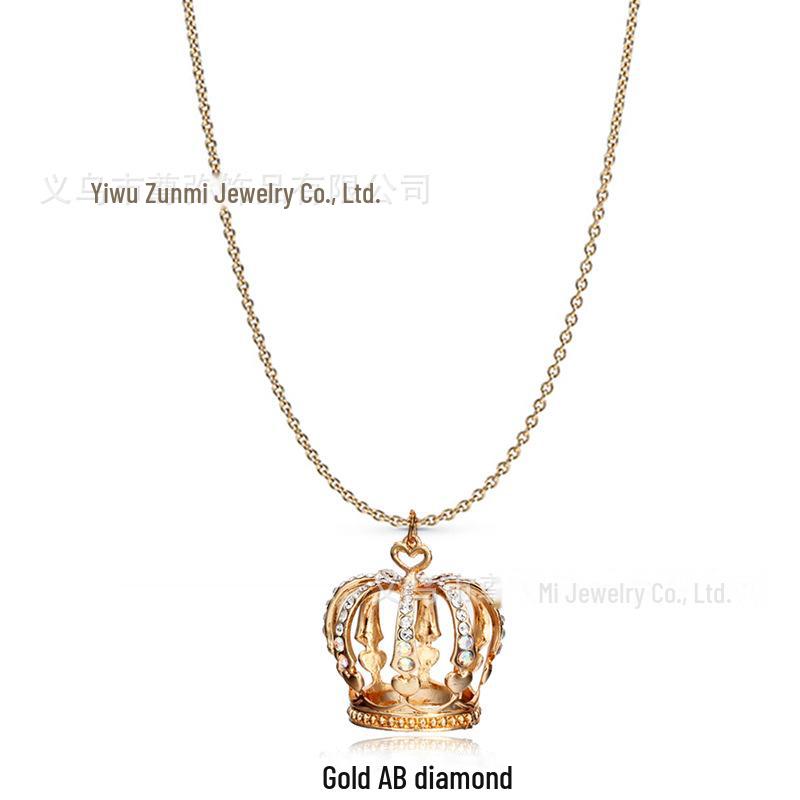 Crown Rhinestone Fashion Keychain Pendant for Bags, Cars, and Clothing