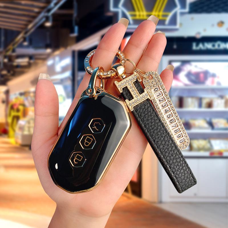 Wuling 2020 Smart Car Key Cover - Premium Capgemini Key Shell with High-Grade Buckle for Men & Women