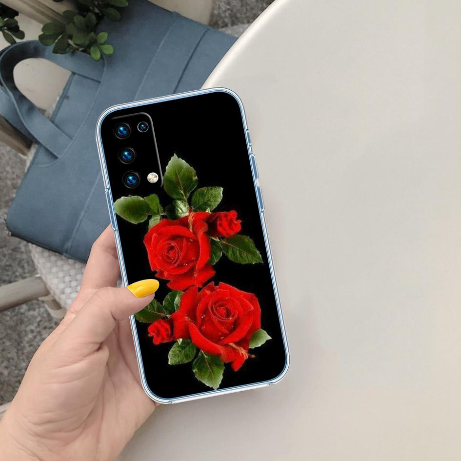 FM8 Beautiful Roses Flower Soft Shell Transparent Phone Case for Motorola Moto G7 G8 G9 G84 G85 G73 G24 G15 Z2 Play Power Plus