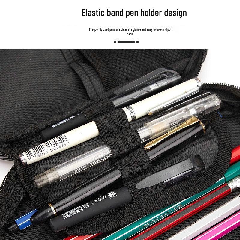 Пенал Tank KV44 большого объема - износостойкий Оксфордский тканевый пенал-органайзер для мальчиков