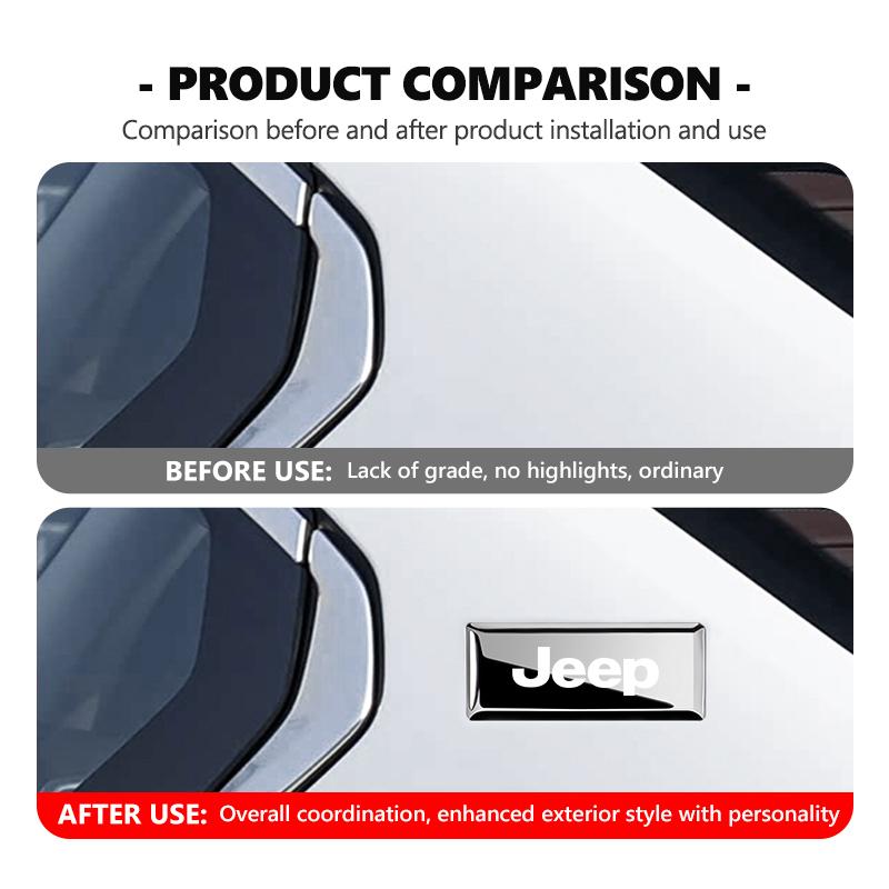 Car Body Sticker Aluminum Alloy Emblem Decoration Auto Stickers For Jeep Grand Cherokee Patriot Renegade Compass Wrangler AJQ1