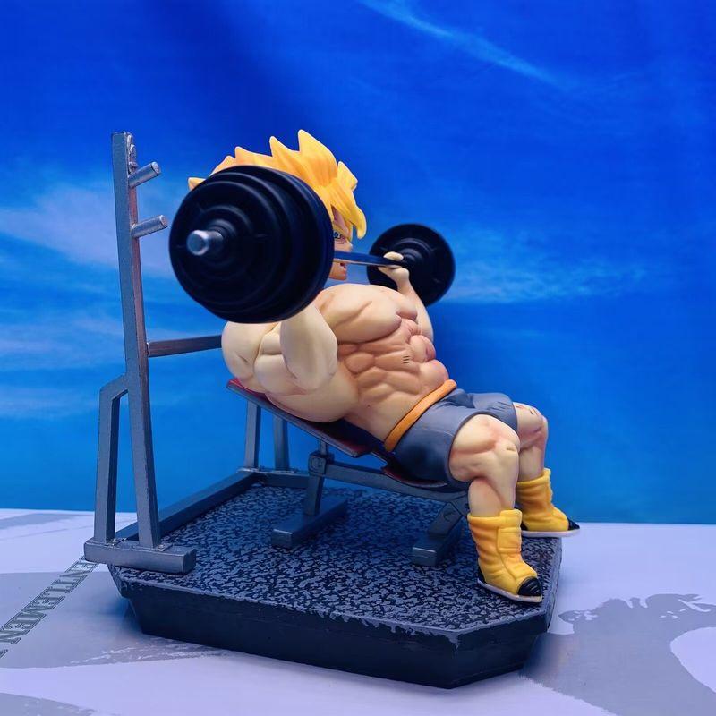 15CM Protein powder Dragon Ball GK fitness muscle Tranx statue anime figurine wholesale model desktop ornament birthday gift