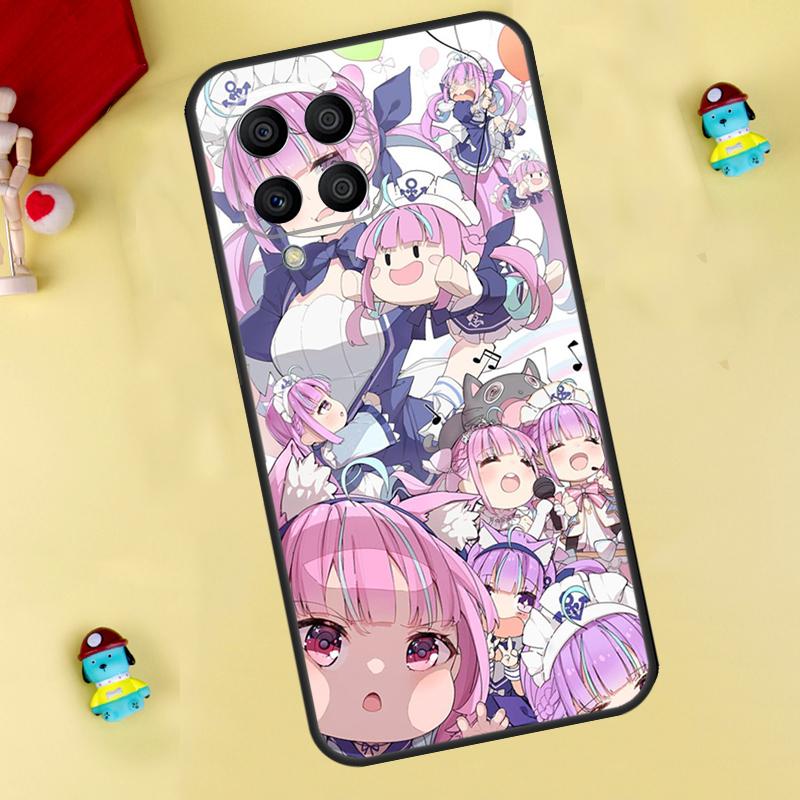 Чехол Minato Aqua Hololive для Samsung Galaxy M35 M55 M15 M11 M12 M13 M14 M06 M16 M36 M56 M31 M53 M32 M52 M34 M54