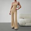 Elegant Slim Fit Women Sexy Strapless Backless Jumpsuit Romper Solid Color Autumn Winter Bra