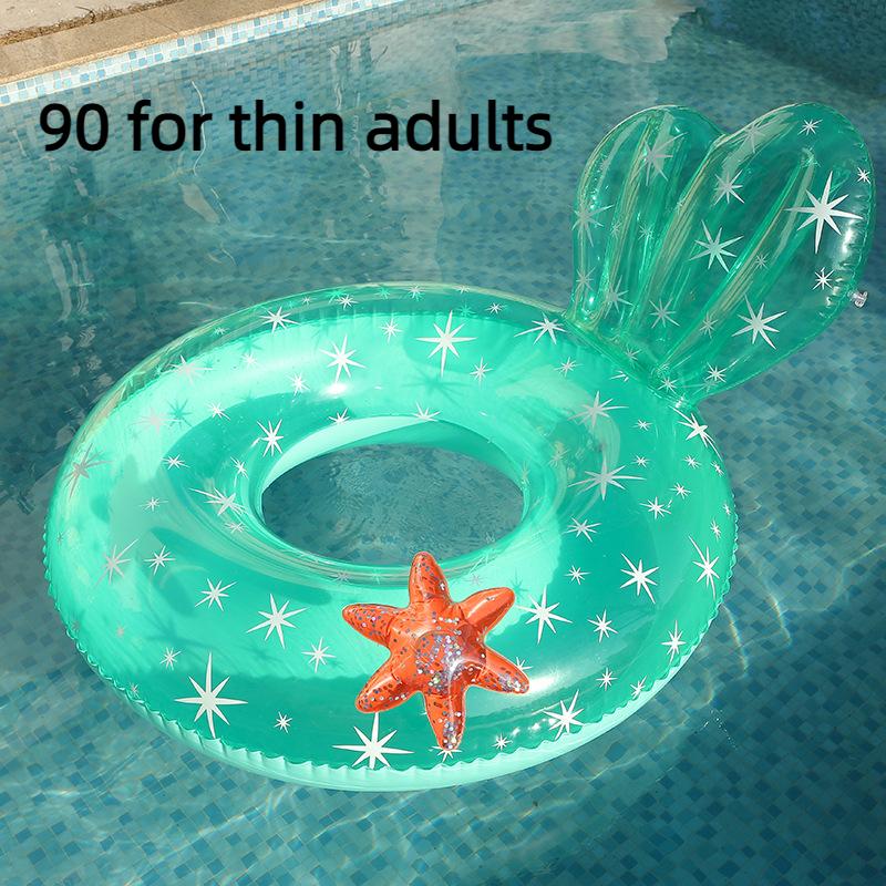 Прозрачное кольцо для плавания «Русалка», трубка, надувная игрушка, кольцо для плавания для детей, взрослых, круг для плавания, поплавок, пляжный бассейн, водное оборудование