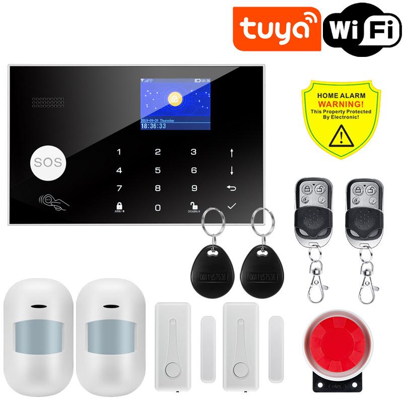 Комплекты системы сигнализации для умного дома с Wi-Fi и GSM Tuya 433 МГц Беспроводная безопасность Домашняя сигнализация Управление приложением Smart Life PIR Датчик движения