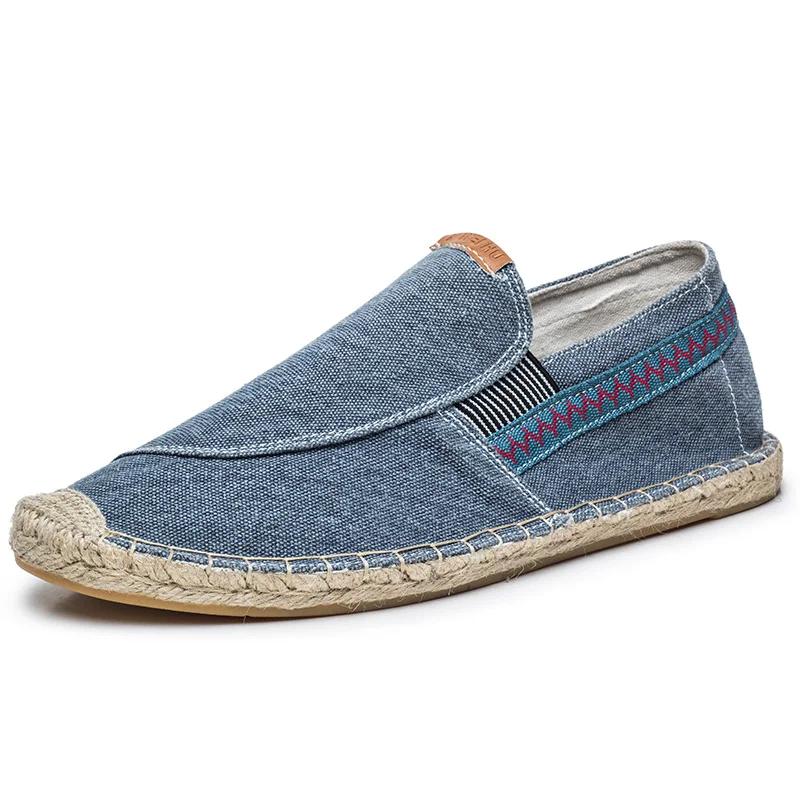 2025 New Casual Vintage Loafers Flat Hemp Bottom Fishermen Shoes Driving Soft Shoes Holiday Beach Sailing Bohemian Plus Size