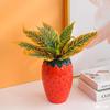 Simulated Strawberry Ceramic Vase Ins Flower Pot Home Utensils Craftsmanship Nordic Living Room Bedroom Study Creative Ornament