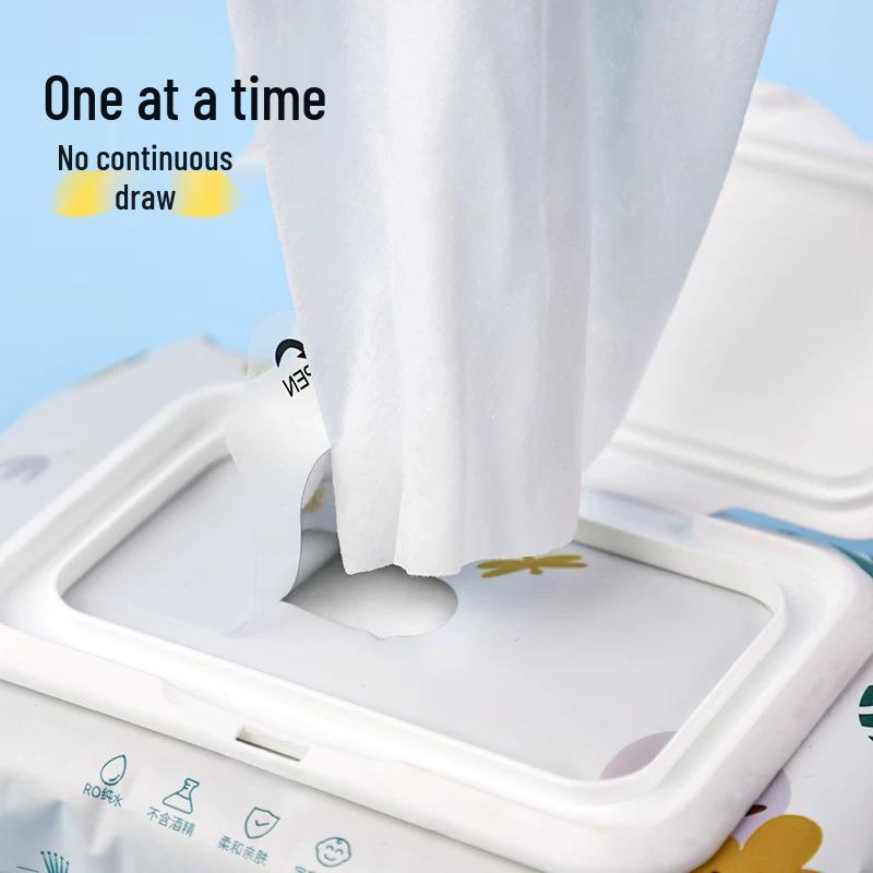 Haisihainuo Alcohol-Free Baby Hand & Mouth Wipes, 80 Large-Size Cleansing Wipes
