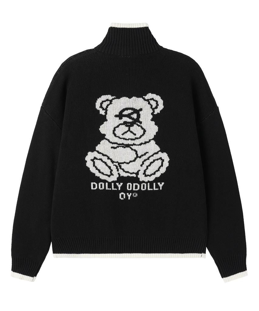 OHY Dolly Knit Zip Up - Black