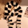Knitted Women Long Scarves Warm Neck Neck Scarves Y2K Girl Stripe Scarf  Autumn Winter