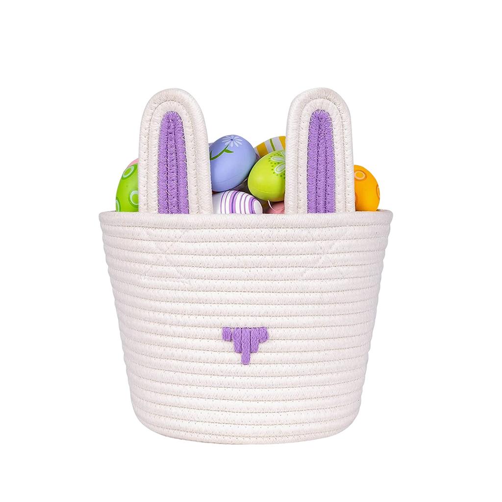 Easter Baskets Easter Egg Hunting Baskets For Kids, Cute Bunny Gift Basket For Baby Easter Decorations Party Supplies
