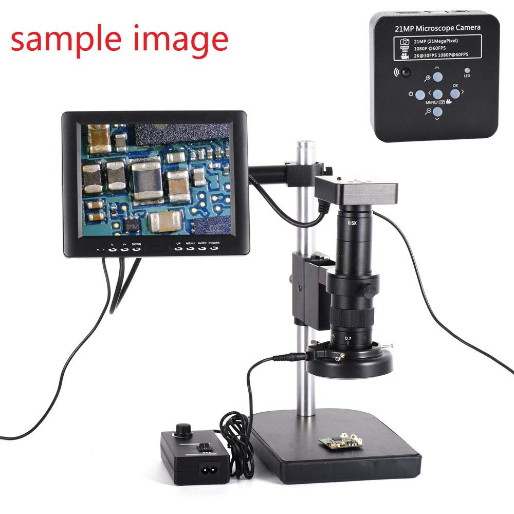 HAYEAR Bracket DIA 50mm Digital Microscope Table Stand DIA40mm Conversion Ring Included Stand for 10A Zoom Lens and 100X Lens Compatible with Digital