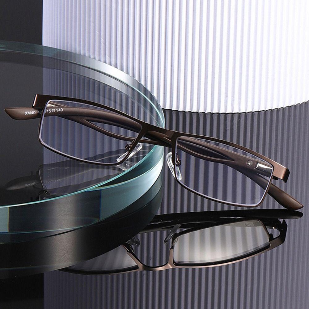 Business Reading Glasses Anti-Blue Light Titanium Alloy Frame   Hyperopia Presbyopia Prescription Glasses