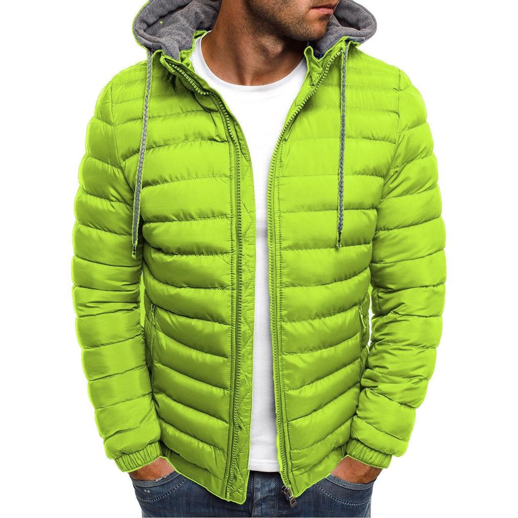 Men's Winter Zipper Warm Down Jacket Packable Light Coat